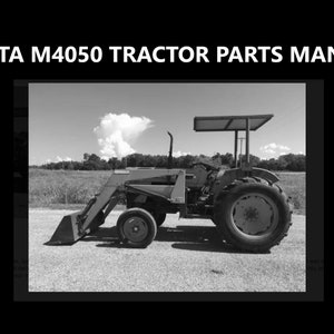 KUBOTA M4050 Tractor Parts Manual - 190pg for M 4050 Repair with Exploded Diagrams & Part Numbers to Aid in Overhaul and Service