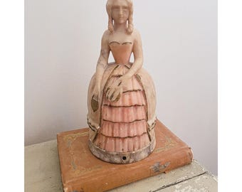 Antique French Lady Alabaster Lamp