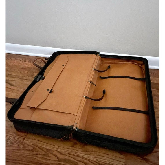 Antique Leather Souvenir Suitcase - image 6