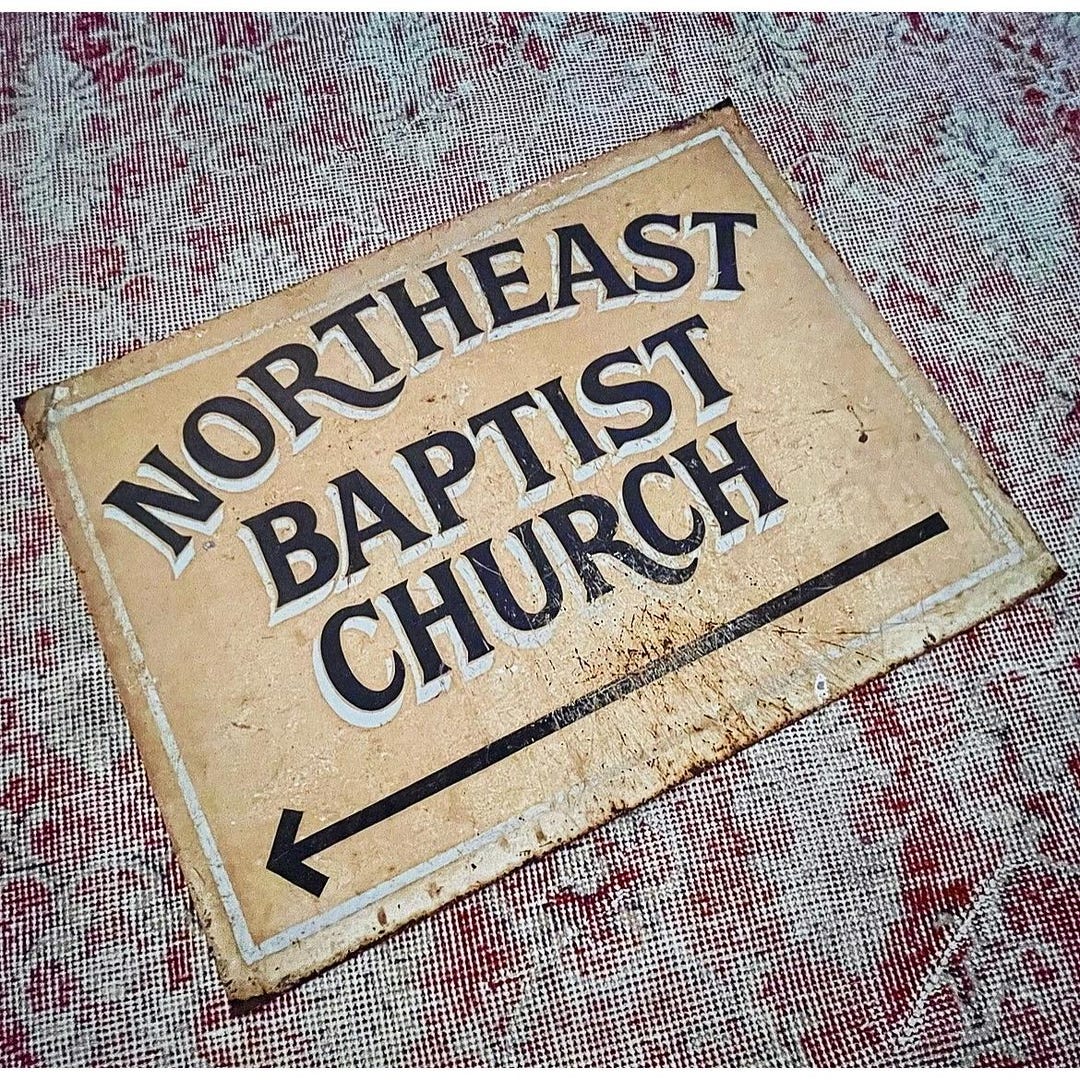 Antique Baptist Sign - Etsy