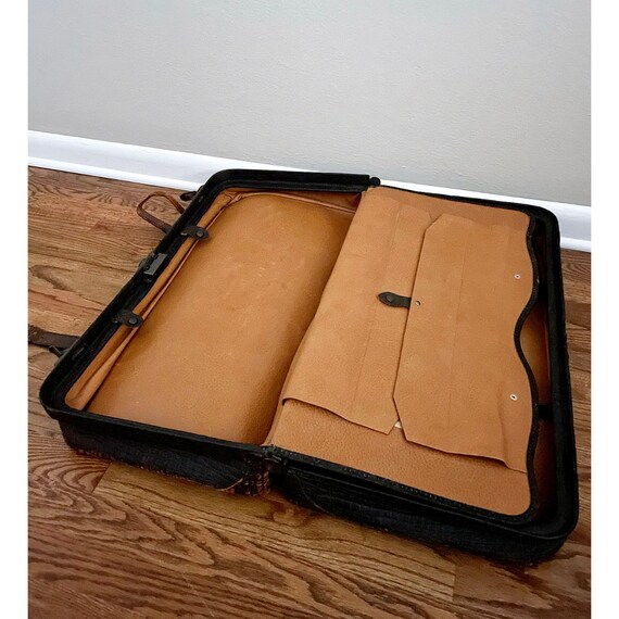 Antique Leather Souvenir Suitcase - image 5