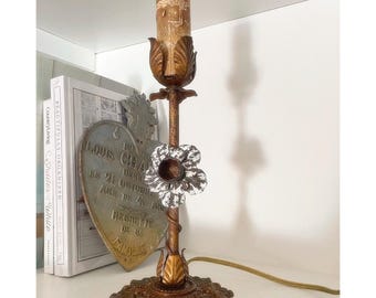 Antique Florentine Flower Lamp