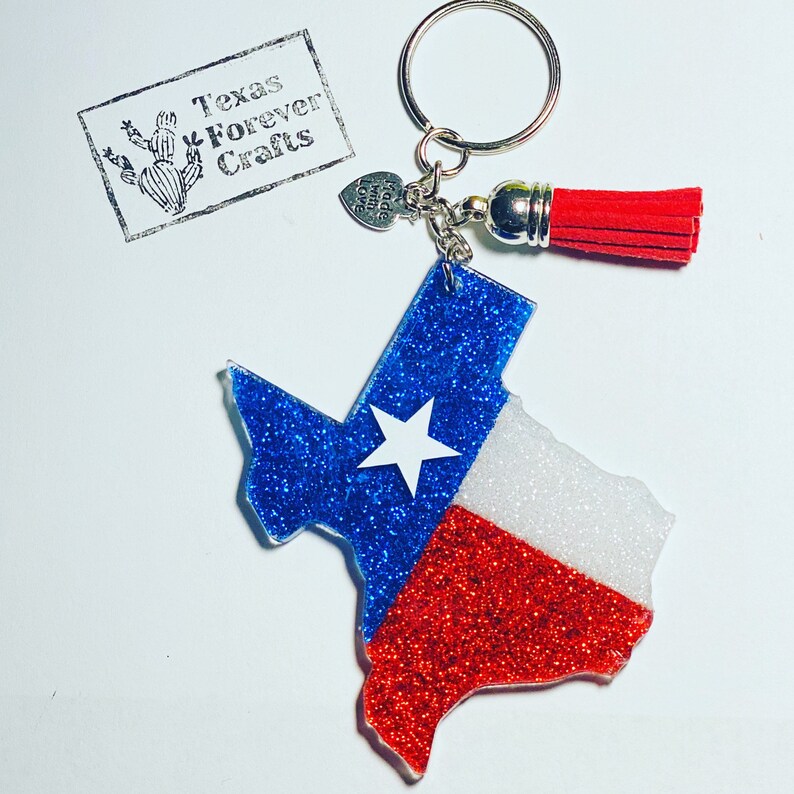 Texas Forever Keychain Texas Flag Texas Lone Star State | Etsy