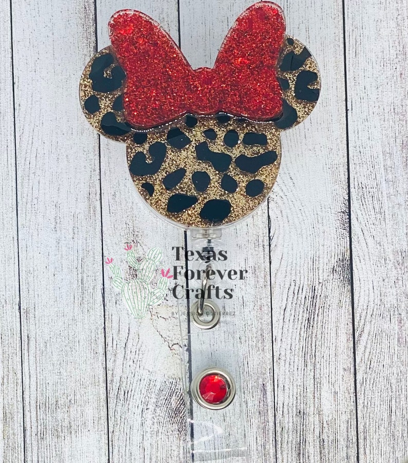Mouse ears badge reelMinnie mouse badge reelbadge reelbadge holderID holderbadge reelnurse badgegold badgeleopard badge