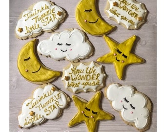 Moon Cookies Etsy Moon Cookies Etsy