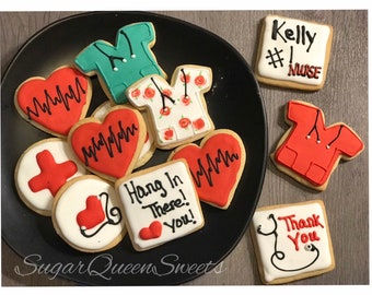 Nurse sugar cookies/thank you cookies