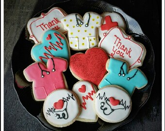 nurse/doctor sugar cookies