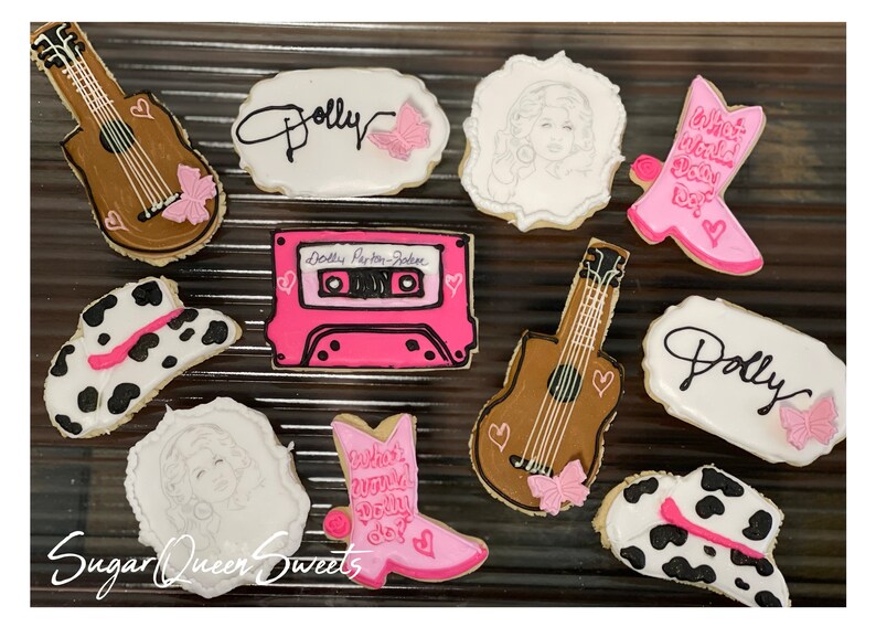 Dolly Inspired Themed Decorated Sugar Cookies Etsy