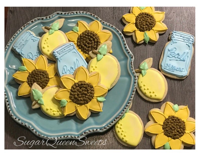 Sunflower/Lemons/Mason Jars Sugar Cookies image 0