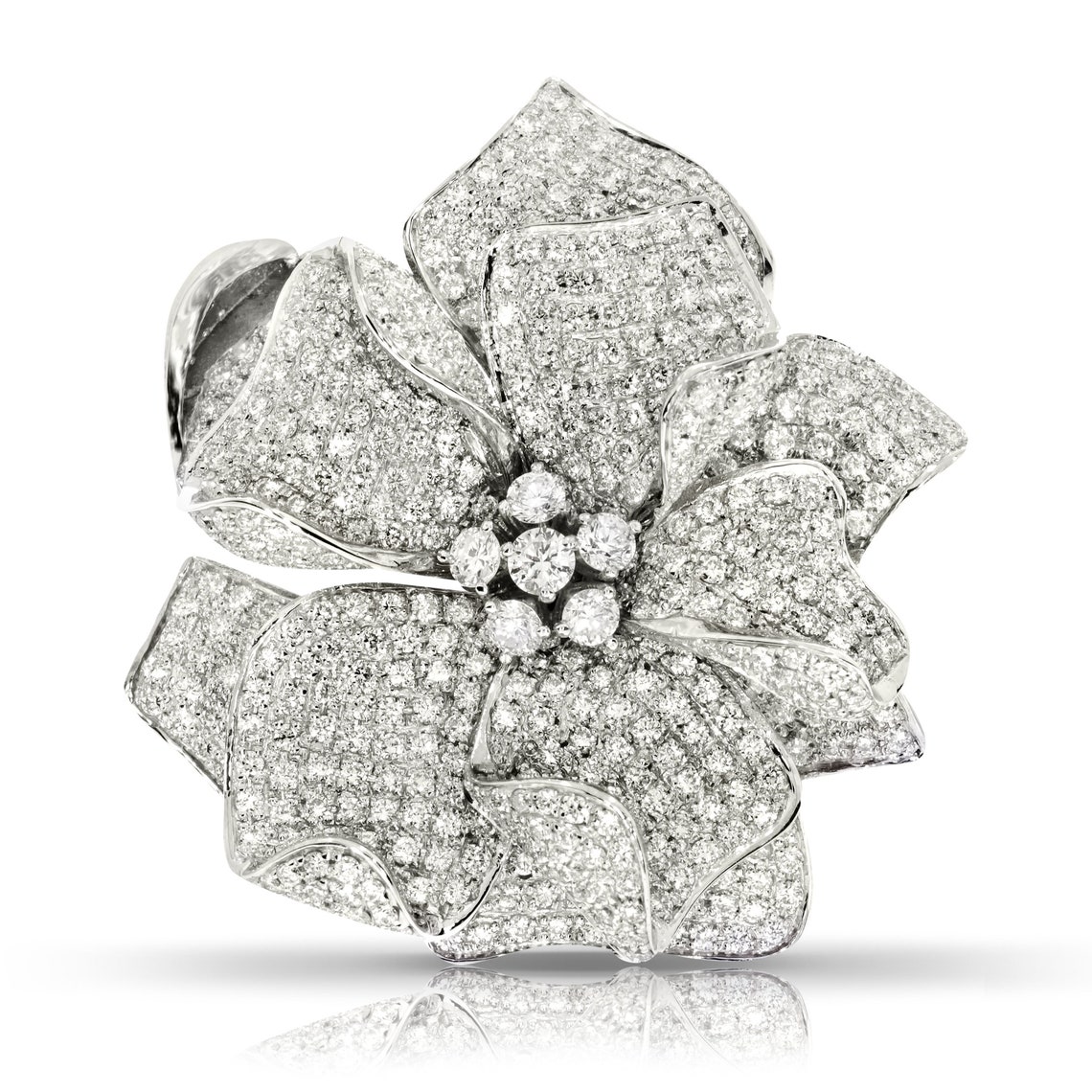 Bague diamant fleur de luxe Designer Flower Round Diamond Etsy