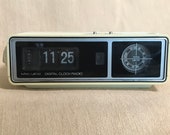 Flip Clock Radio Bühring RS 1001 Folding Numbers Clock Alarm Clock 70s.