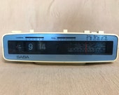 Flip Clock roll numbers folding numbers watches Radio Saba Radio Clock automatic h, 70s.