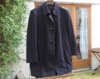 Vintage Classic Bavarian Coat Tyroler Dark Gray Wool Austrian Tiroler Loden Coat Dark Gray Wool Dirndl Coat Large Size Womens Coat