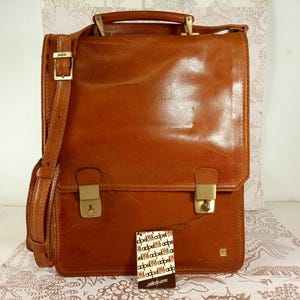 vintage Adpel Premium cuir sac messager/mallette/sac unisexe/sac à main sac à bandoulière cartable. Sac pour homme/sac unisexe en cuir marron vintage. Italie