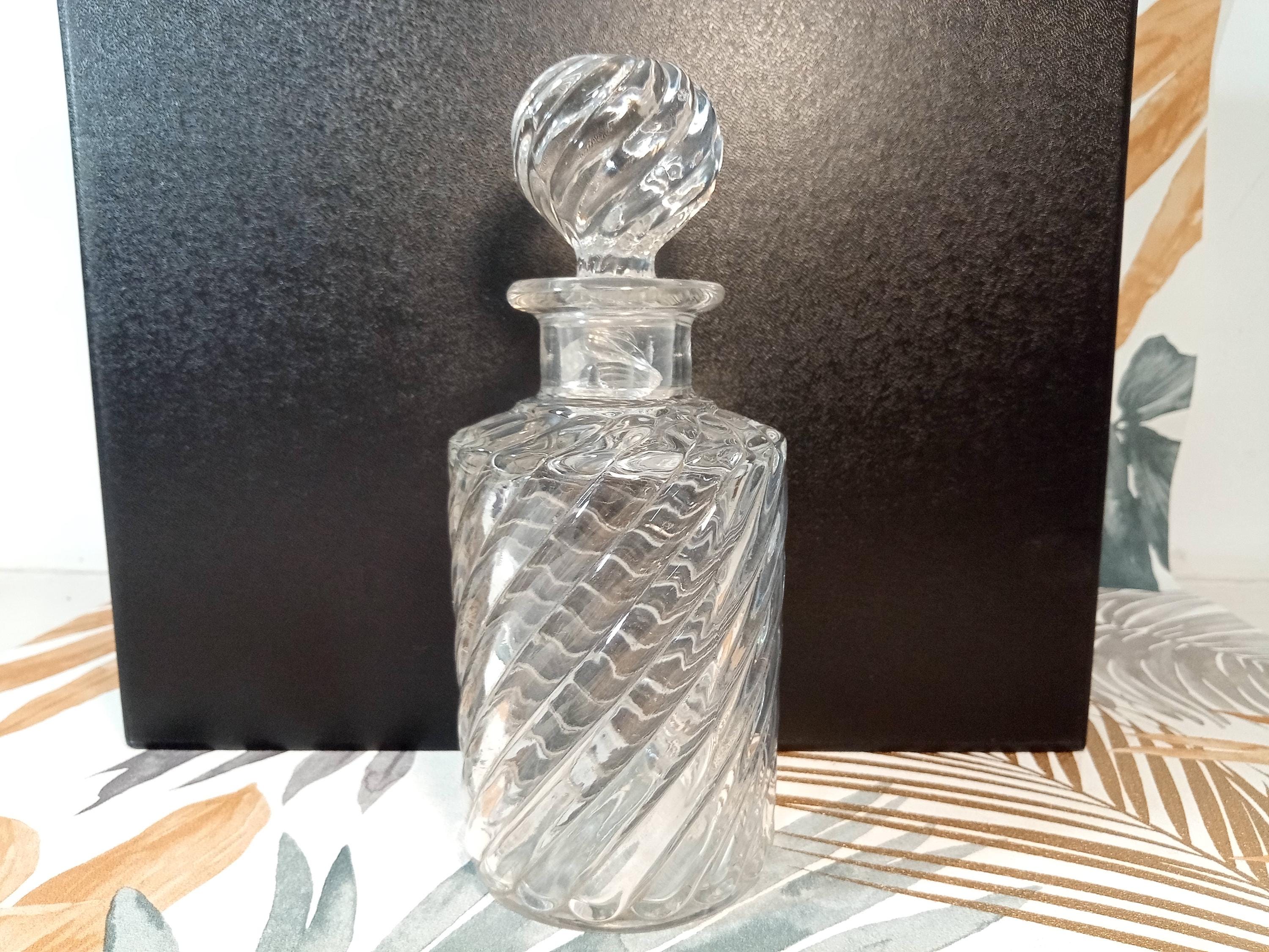 Antique Baccarat Large Crystal Scent Boudoir Bottle Bamboo Tors