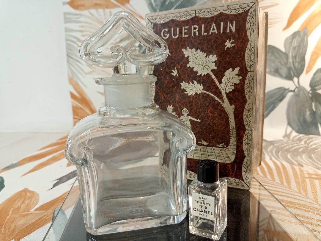Antique Guerlain Baccarat Perfume Bottle with Guerlain Parquet Box