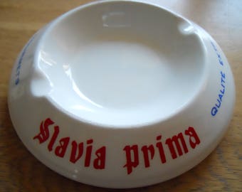 Collectible Vintage French  Publicity Ashtray by Moulin des Loupes. La Slavia Beer. Breweriana. Barware