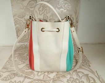 French Vintage Texier Leather Crossbody/shoulder/bucket Bag  display picture 2