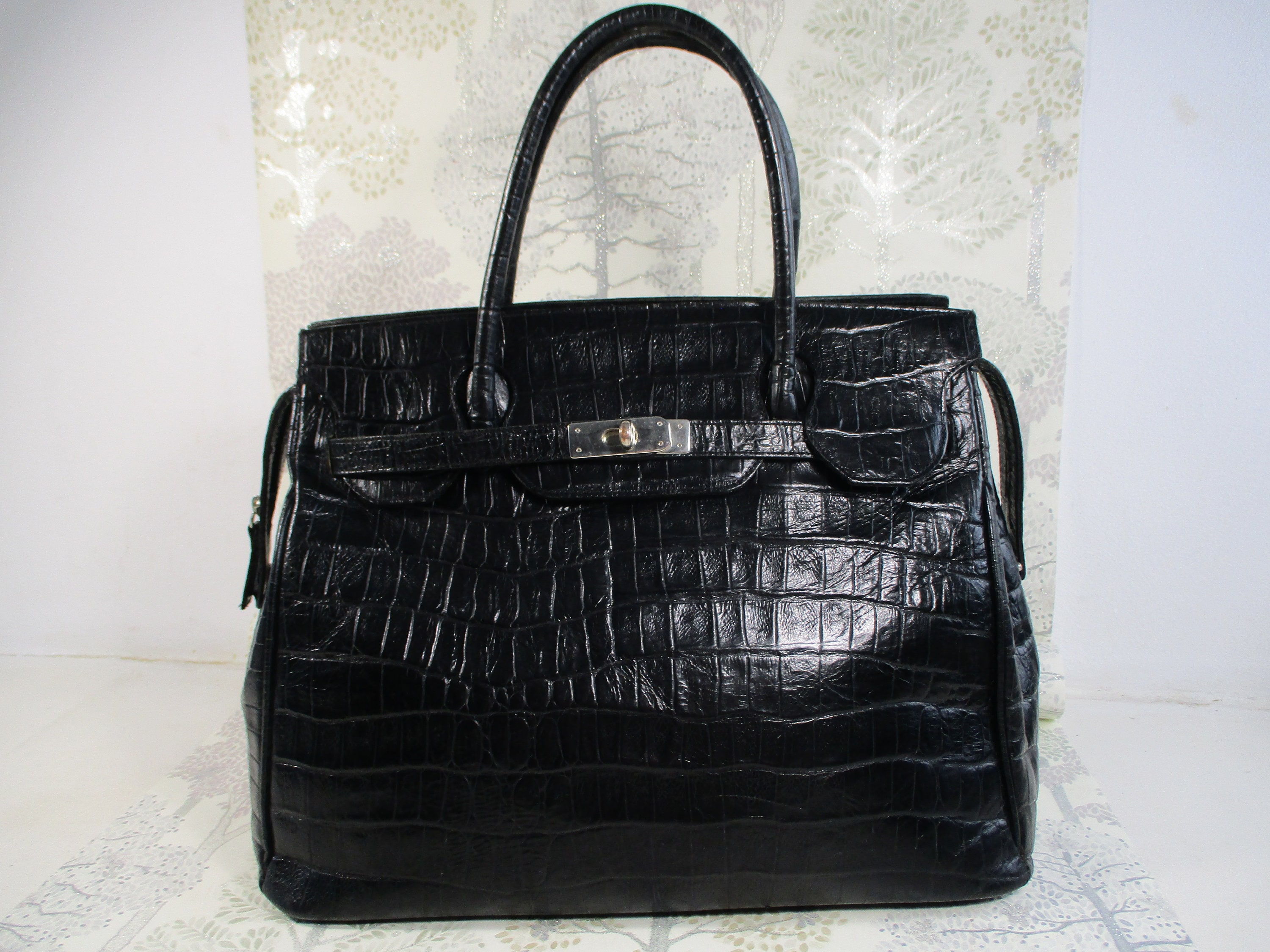 Hermes 35cm Brown Leather Custom Hand Painted Birkin Auction