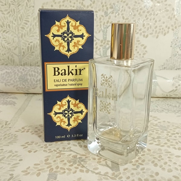 Collectors Bakir Perfume Bottle 100 mls Size Empty and Bakir Box. Irma Shorell. Bakir by Germaine Monteuil