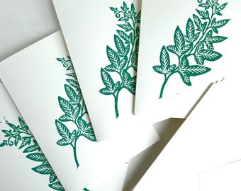 Green Ivy Set of 4 Notecards & Envelopes
