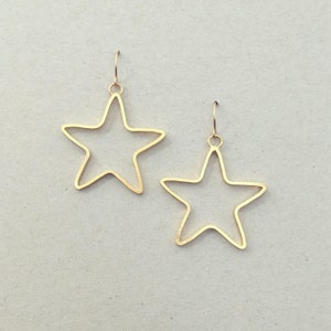 Star Drop Earrings , Jewelry gift idea.