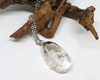 Quartz necklace ,natural stone pendant, druzy necklace