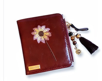 Women's Wallet, maroon mini Purse ,small Bag ,Coin Purses,key bag