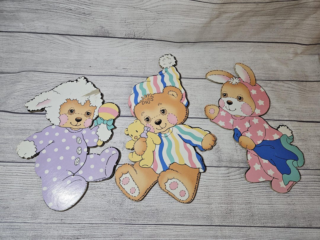 Vintage Baby Animal Nursery Wall Decor Set of 3 Brushcreek Creative 1980s - Etsy