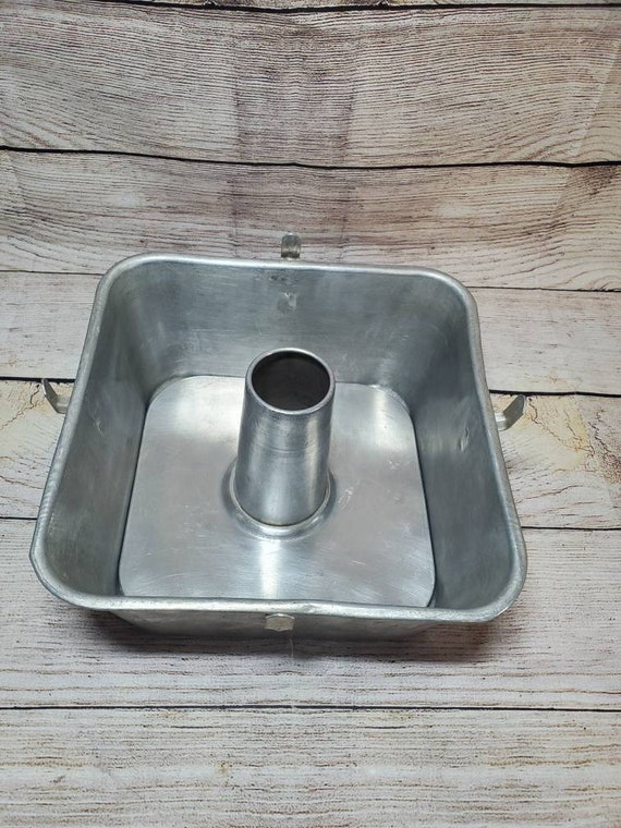 Vintage Aluminum Square Angel Food Cake Tube Pan 9x9x4 Baking Etsy