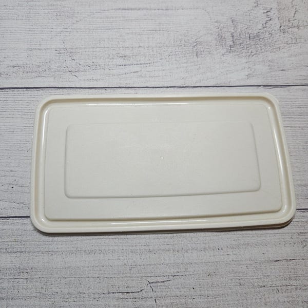Vintage Rubbermaid Servin' Saver Replacement Lid #12 - BEIGE - LID ONLY - Rectangle