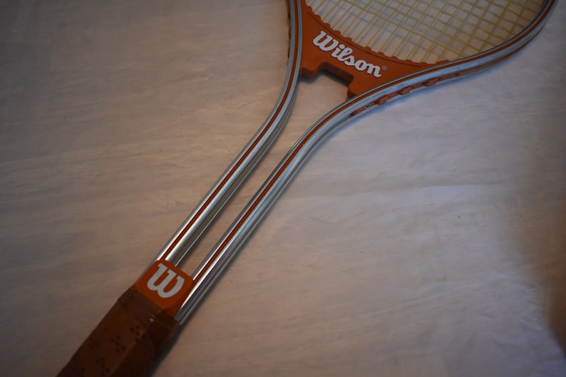 Tennis Racket Blue White Green Sport Racquet Fabric Printed by Spoonflower BTY