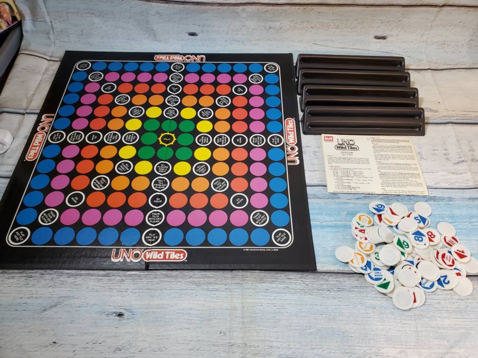 UNO Wild Tiles Game COMPLETE 1983 International Games Hasbro Etsy