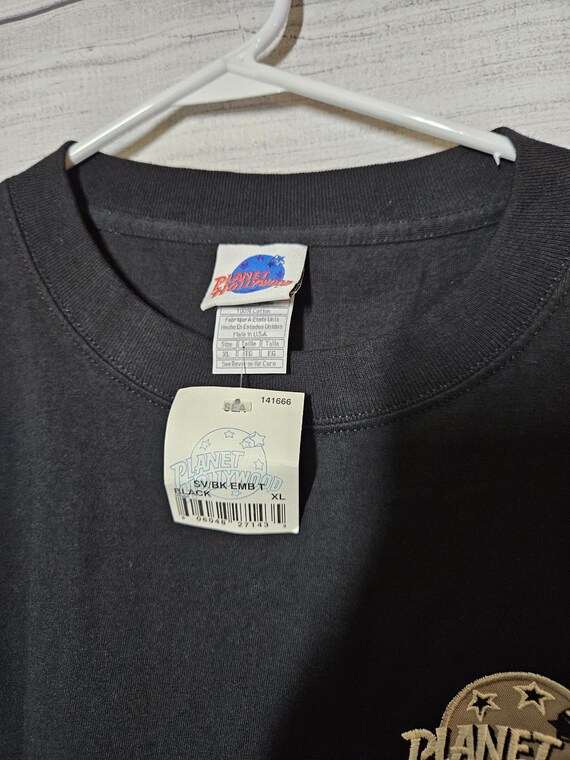 90'S PLANET HOLLYWOOD Advertising T-shirt, Men's L size, Vintage cotton blue type Vintage Second Hand main image 0