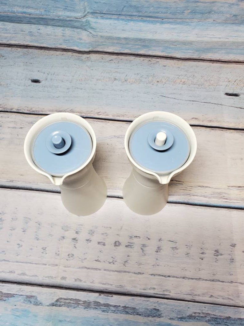 Tupperware Salad Dressing Containers Set of 2 1246 WITH LIDS Etsy