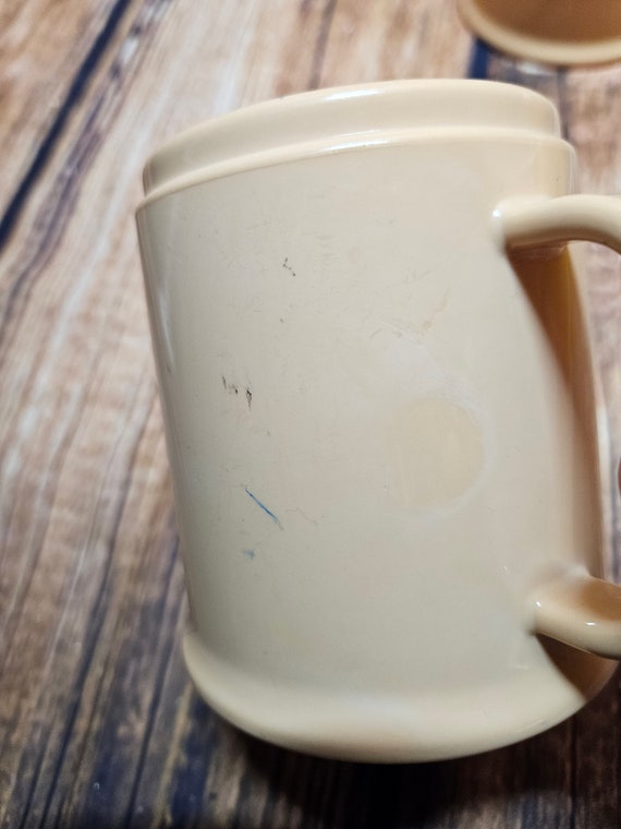 Vintage Set of 5 Rubbermaid 3813 10 Oz Melamine Coffee Cups Mugs