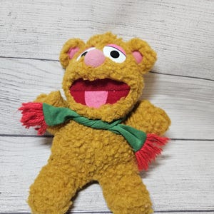 Vintage 1987 Muppet Babies Foz Fozzie Bear Plush, NO HAT, Christmas Jim Hensen, McDonald&#39;s Plush
