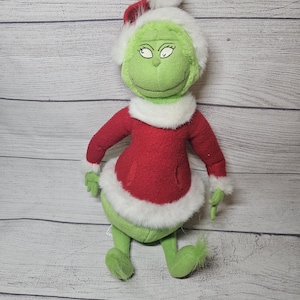 Vintage GRINCH Plush - 1998 Hallmark and Dr. Seuss - 16&quot; Tall Christmas Plush Toy