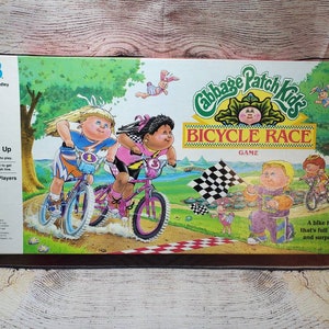 Cabbage Patch Kids Bicycle Race Game from 1990 Milton Bradley, COMPLETE, Preschool/Kindergarten Game