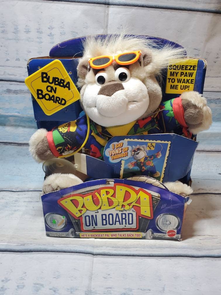 Vintage Bubba On Board Talking Backseat Pal by Mattel 1998 WORKS Travel Toy  Window Toy New Old Stock