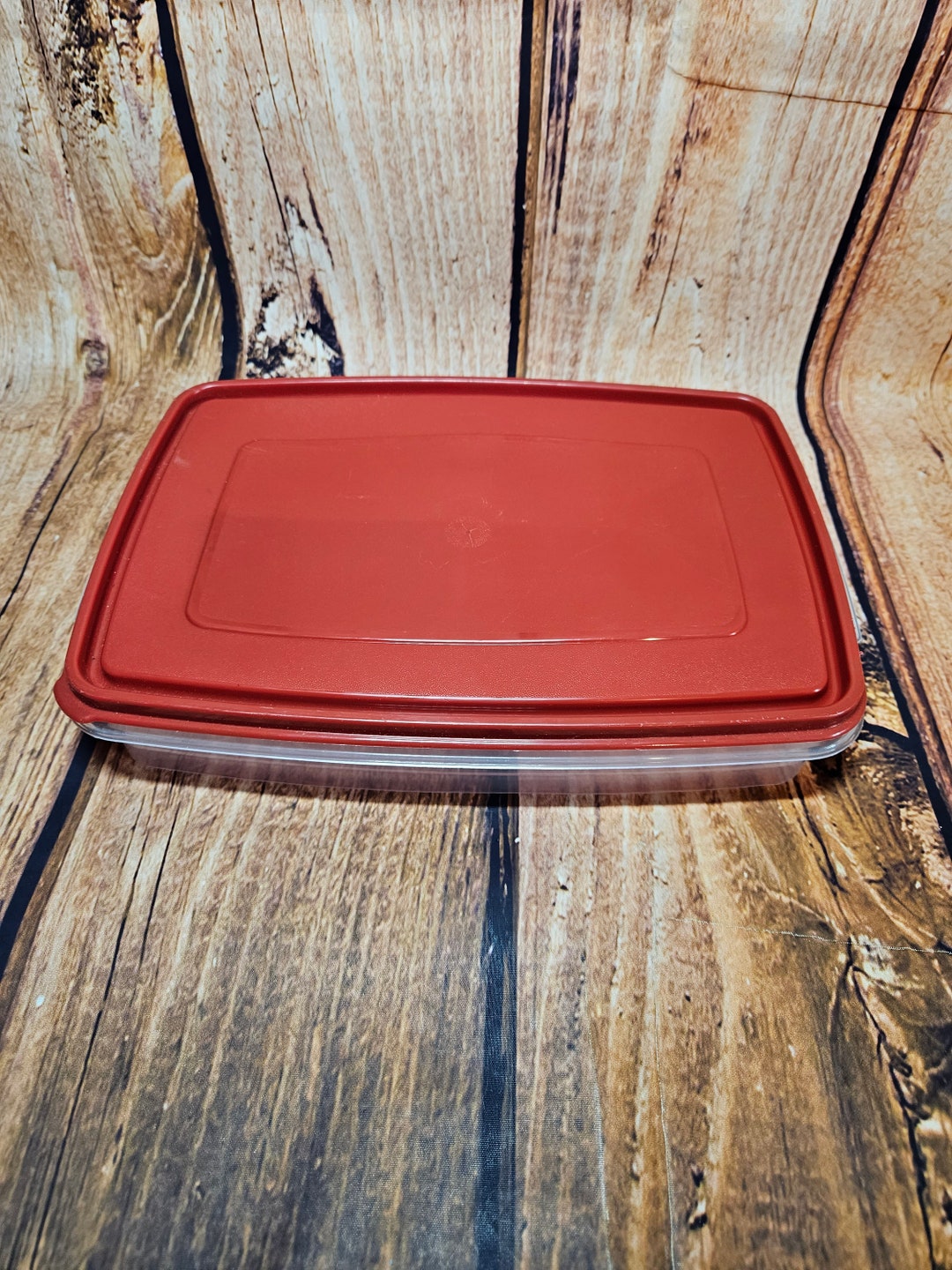 Vintage Rubbermaid Deviled Egg Container 0070 Sheer With Red Etsy