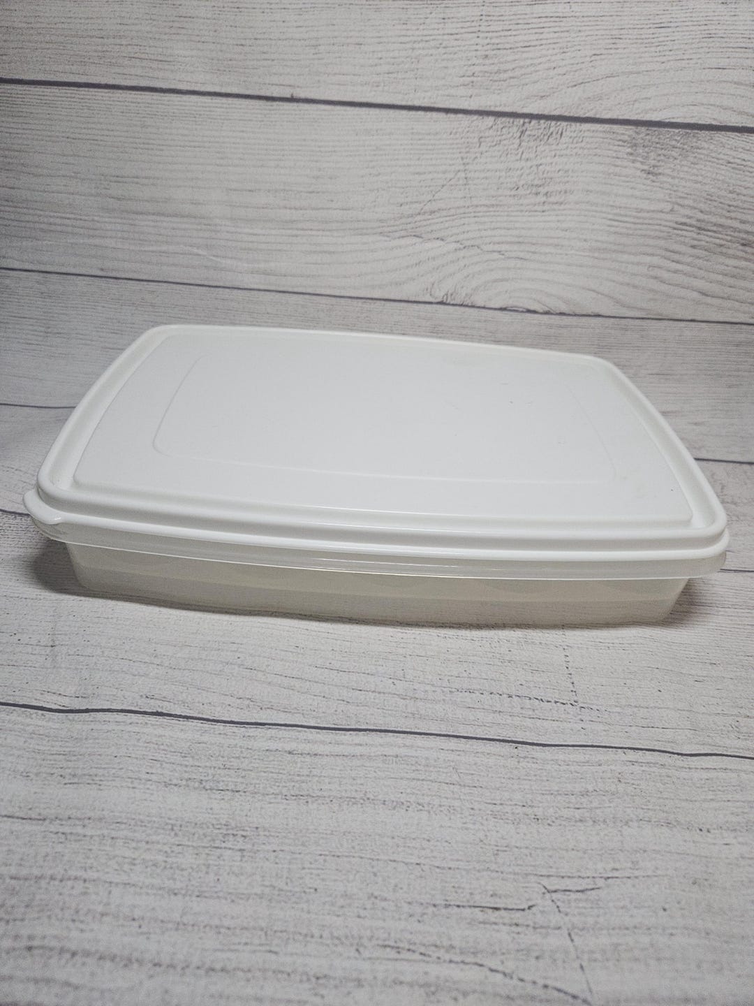 Vintage Rubbermaid Deviled Egg Container #0070 Sheer With White Lid #7 ...
