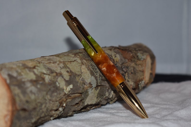 Vesper Click Pen Hand Turned with CopperGreen Acrylic and 24K Gold Finish Mother/'s Day Father/'s Day Teacher Appreciation Boss/'s Day Gift
