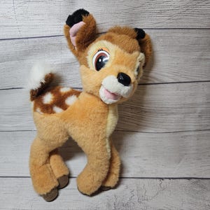 Bambi Plush Vintage Disney 14" Stuffed Animal Mattel 1992 Standing Bendable Legs