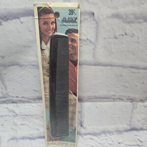 Vintage AJAX Comb Co. Unbreakable 7" Comb #440 - New Old Stock - 1960s