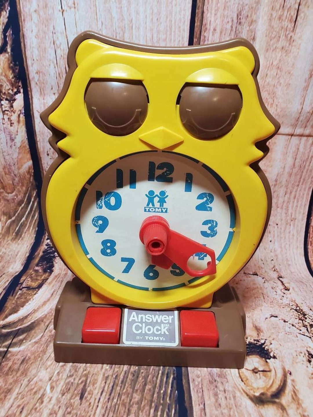 Vintage TOMY Answer Clock 1975 Time Telling Tool for Children Kindergarten Lesson WORKS Etsy