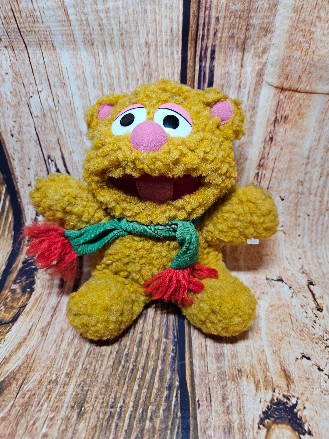 Vintage 1987 Muppet Babies Foz Fozzie Bear Plush, NO HAT, Christmas Jim
