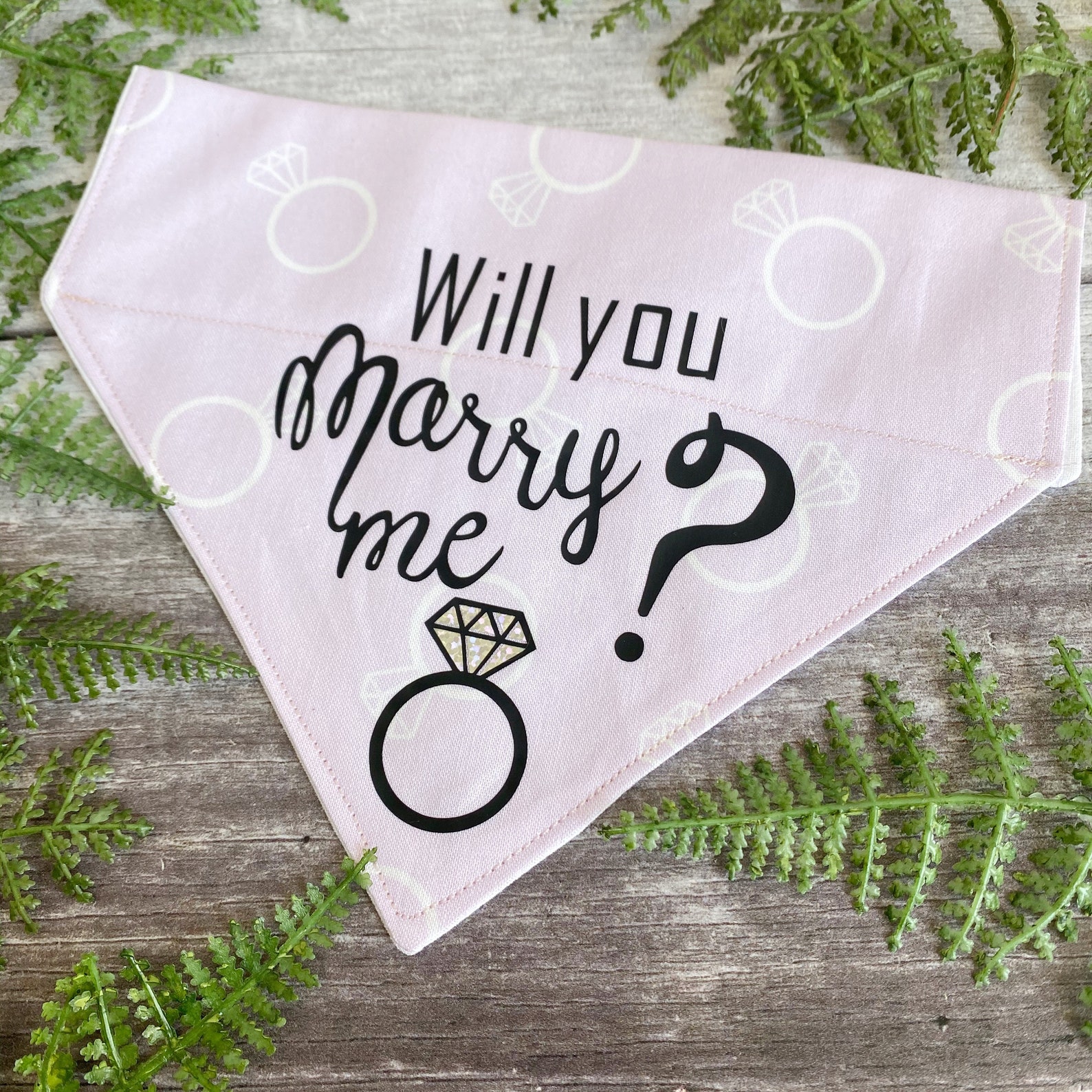 Dog Bandana Will You Marry Me Dog Bandana Proposal Dog Etsy