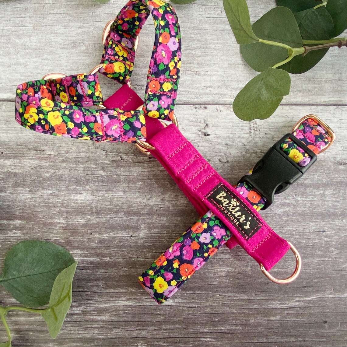 Dog Harness Bloom Dog Harness Flower Dog Harness Strap Etsy