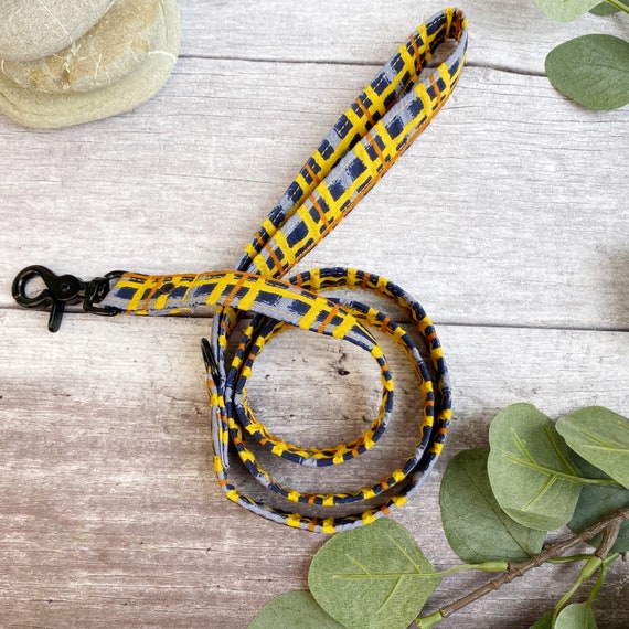 Dog Lead Autumn Plaid Dog Lead Plaid Dog Leash Yellow | Etsy